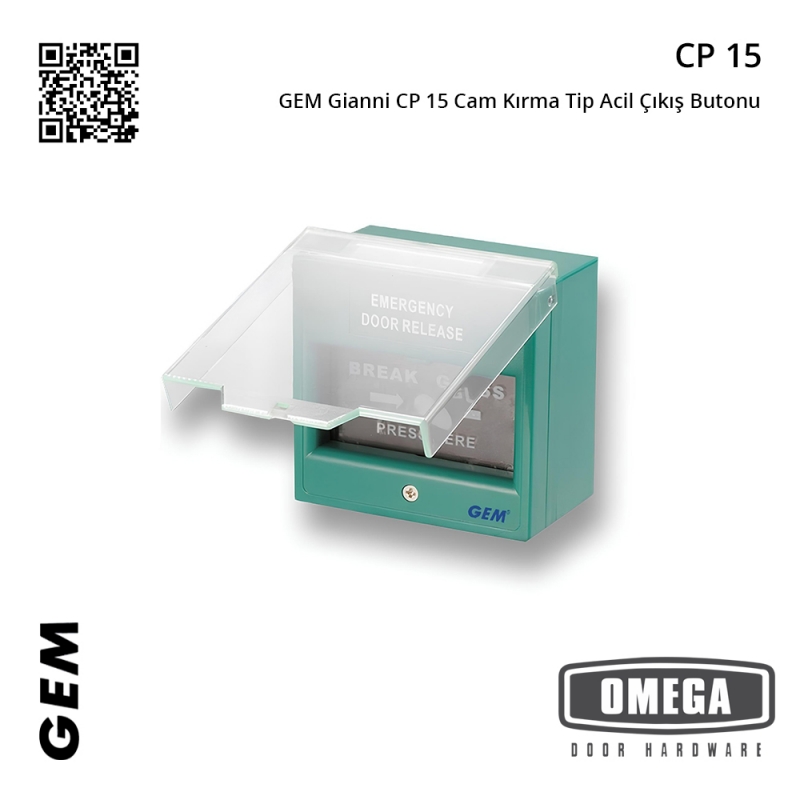 GEM Gianni CP 15 Cam Kırma Tip Acil Çıkış Butonu
