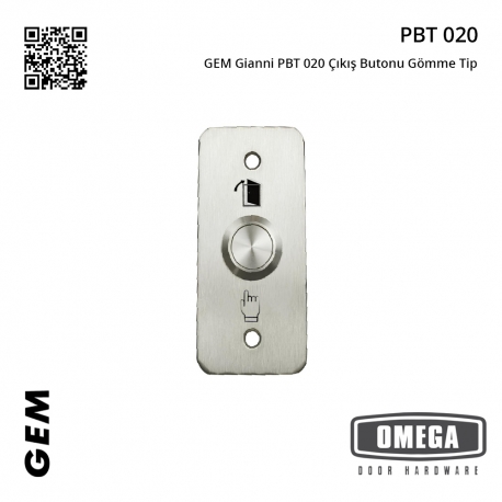 GEM Gianni PBT 020 Çıkış Butonu Gömme Tip