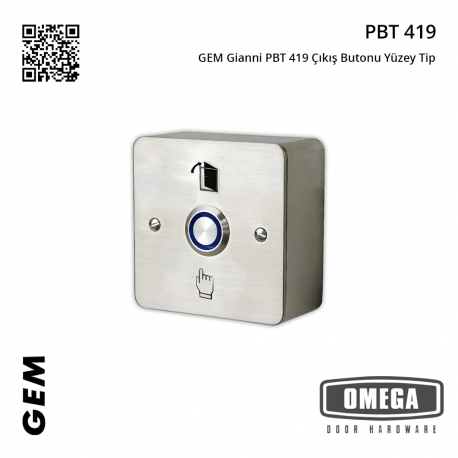 GEM Gianni PBT 419 Çıkış Butonu Yüzey Tip