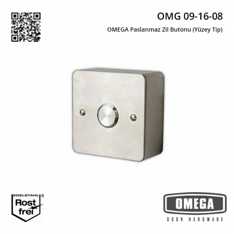 OMEGA Paslanmaz Zil Butonu (Yüzey Tip)