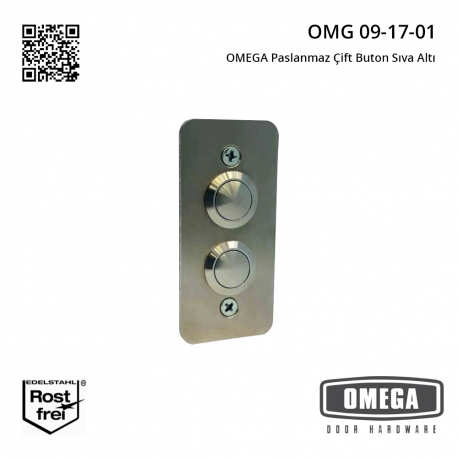 OMEGA Paslanmaz Çift Buton Sıva Altı