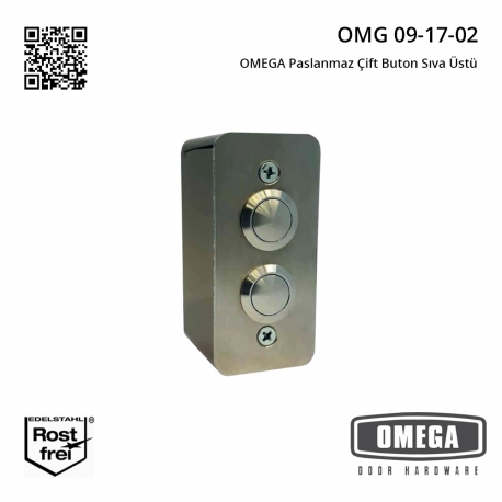 OMEGA Paslanmaz Çift Buton Sıva Üstü